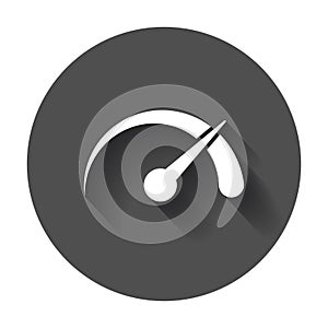Dashboard vector icon. Level meter speed vector illustration