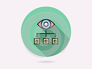 Dashboarding visualization icon for graphic and web design