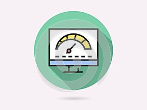 Dashboarding visualization icon for graphic and web design