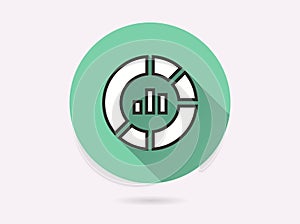Dashboarding visualization icon for graphic and web design