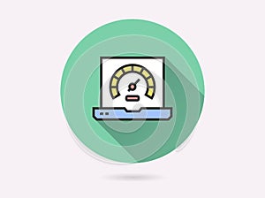 Dashboarding visualization icon for graphic and web design
