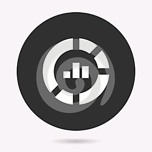 Dashboarding visualization - vector icon. Illustration isolated. Simple pictogram