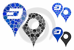 Dashcoin map pointers Composition Icon of Circle Dots