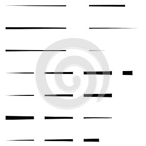 Dashed irregular lines. segment horizontal stripes / lines. straight parallel streaks, strips, lines, stripes pattern / design