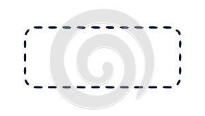 Dashed Line Rectangle Frame Vector Element, vector design Generative AI