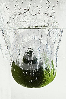 Dashing water from fallen fruit.