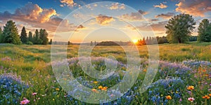 dasies colorful flowers field in spring background