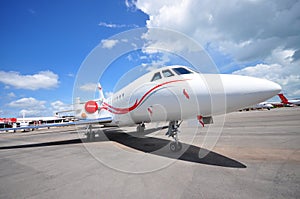 Dassault Aviation executive jet on display at Singapore Airshow 2012