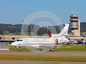 Dassault Falcon 7X jet at Zurich Airport