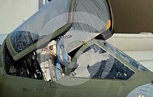 Elvington, york, Yorkshire, UK. March, 2024. The Dassault Mirage III cockpit.