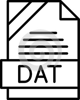 DAT Outline Vector Icon