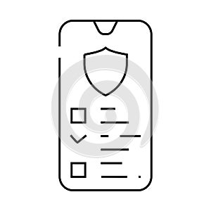 data access line icon vector illustration line