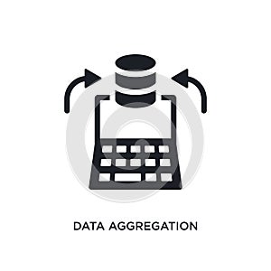 data aggregation isolated icon. simple element illustration from general-1 concept icons. data aggregation editable logo sign