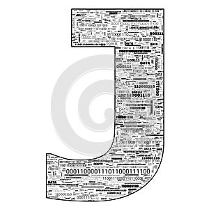 Data Alfabet Letters Pure White Background