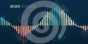 Data Algorithms, machine learning. Array visual concept. Big data complex. Visualization of large amounts of data. File