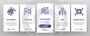 Data Analysis Analytic Onboarding Icons Set Vector