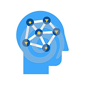 Data analysis, analytical research flat vector icon