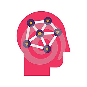 Data analysis, analytical research flat vector icon