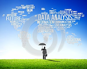 Data Analysis Analytics Comparison Information Networking Concept