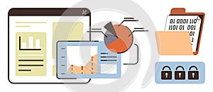 Data Analysis with Charts, Graphs, and Secure File Storage Concepts
