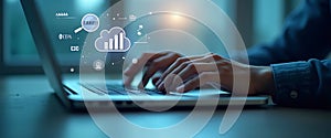 Data Analysis and Cloud Computing with Laptop and Digital Interface Elements