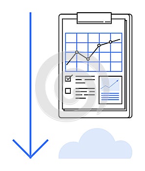 Data Analysis and Cloud Storage Concept with Graph and Checklist on Report