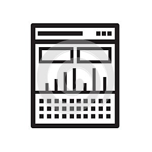 Data analysis computing icon