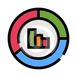 Data analysis concept showing financial growth and decline