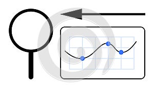 Data Analysis and Research Concept with Graph and Magnifying Glass