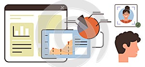 Data Analysis Dashboard with Biometric Authentication and User Verification Process
