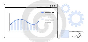 Data Analysis Dashboard with Trend Graph, Metrics, and Optimization Elements