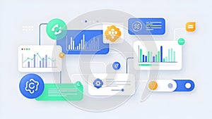 Data Analysis Dashboard UI, Charts, Graphs, and Infographics