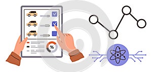 Data Analysis and Decision-Making with Tablet, Molecular Structure, and Technology Network