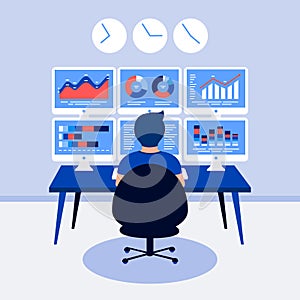 Data analysis design concept.