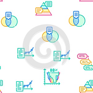 Data Analysis Diagram Collection Icons Set Vector