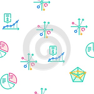 Data Analysis Diagram Collection Icons Set Vector