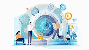 Data analysis and digitization concept digital