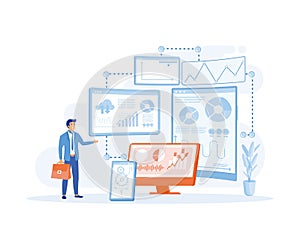 Data Analysis and Digitization Concept, Digital Transformation or Disruption,