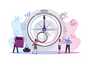 Data Analysis and Digitization Concept, Digital Transformation or Disruption, Financial Statistics, Big Data