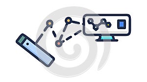 Data Analysis Display: Information Processing & Digital Insights, vector design Generative AI