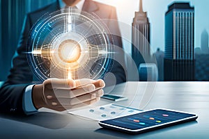 Data analysis of document Ai artificial intelligence process with technology processor generated Ai.