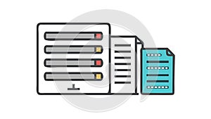 Data Analysis Document Icon: Financial Reports & Business Statistics, vector design Generative AI