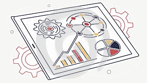 Data Analysis and Financial Charts on Board, vector design Generative AI