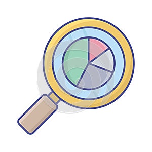 Data analysis flat vector icon which can easily modify or edit