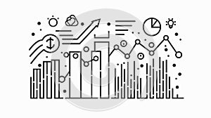 Data Analysis Graph Filter Icon Design