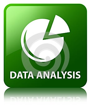 Data analysis (graph icon) green square button