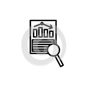 data analysis icon vector set collection for web