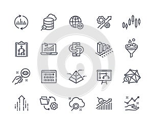 Data analysis icons