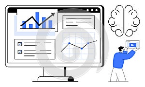 Data Analysis with Interactive Dashboard and AI Integration for Growth Insights