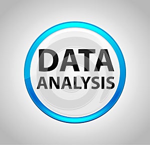 Data Analysis Round Blue Push Button